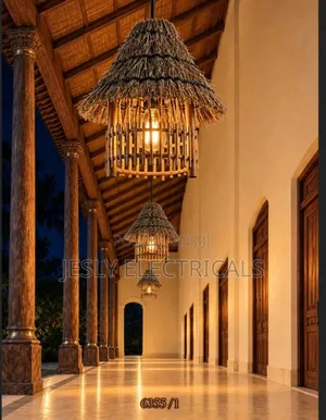 Retro Cottage Style-Thatched Bamboo Light