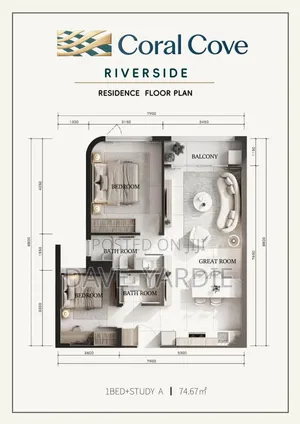 1bdrm Apartment in Riverside Drive for Sale