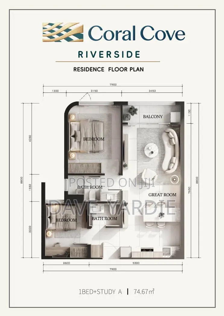 1bdrm Apartment in Riverside Drive for Sale
