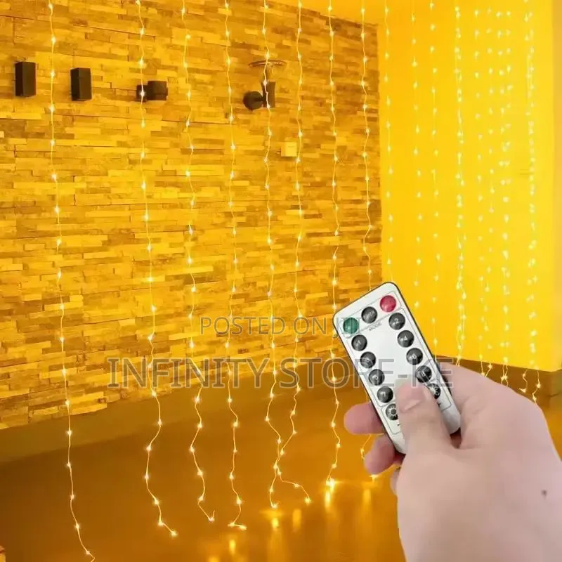 3*3 Metres Curtain Lights With Remote Control