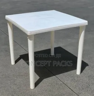 Complast White Square Table. L79 X W79 X H73Cm