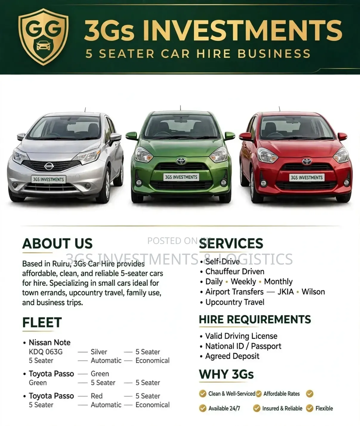 Nissan Note for Hire