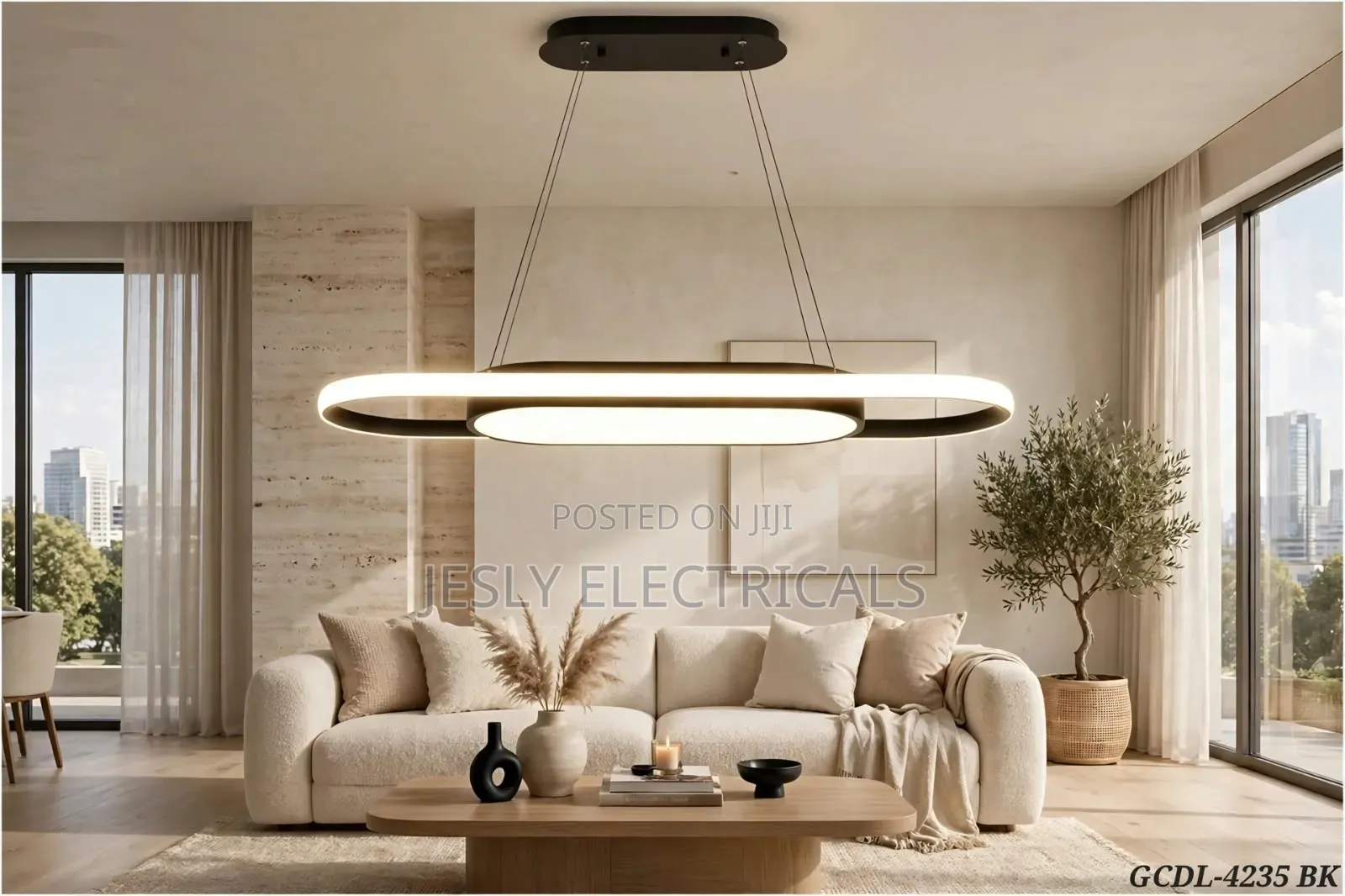 Modern Oval Shaped Chandelier