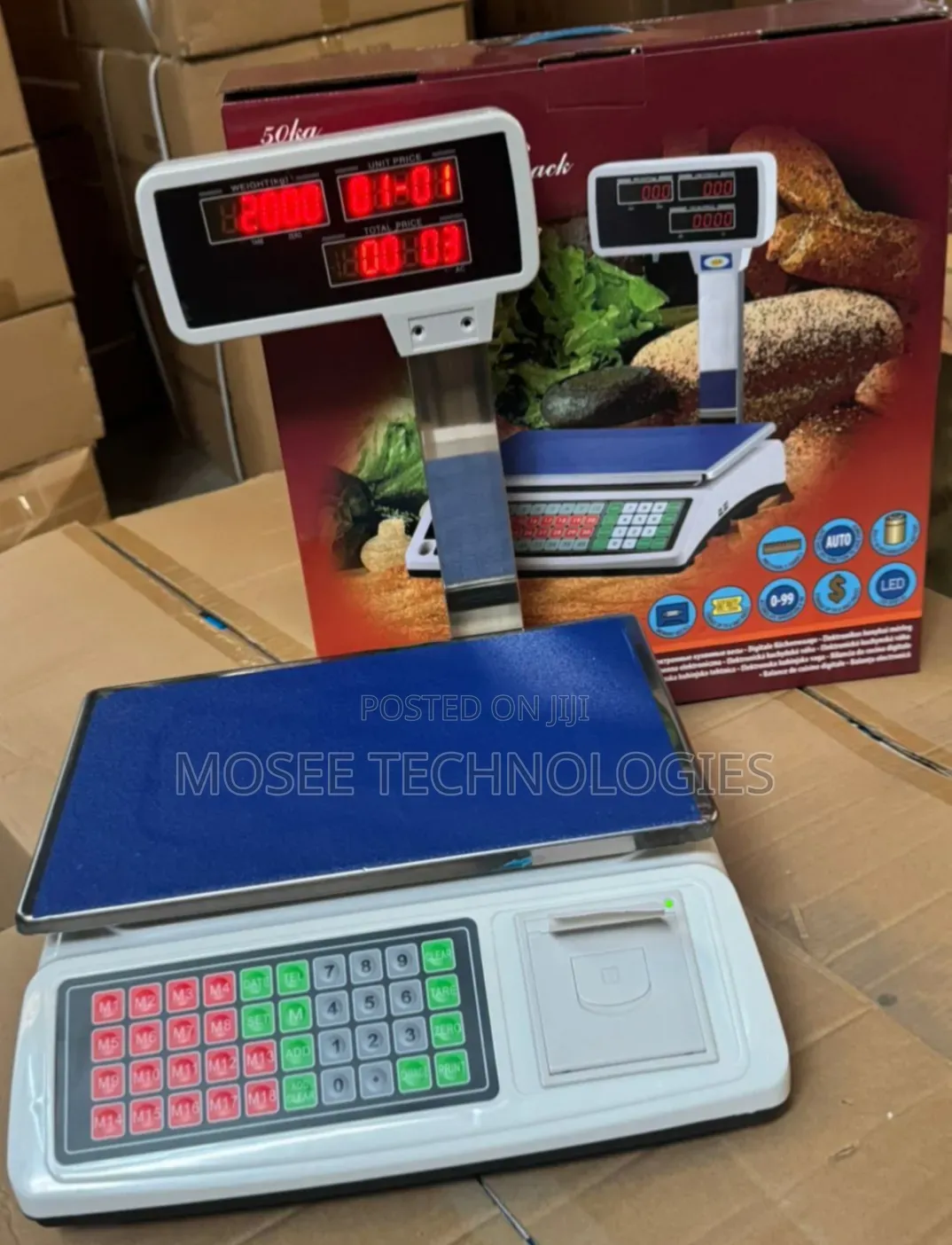 50KG Electronic Price Computing Weighing Scale With Printer