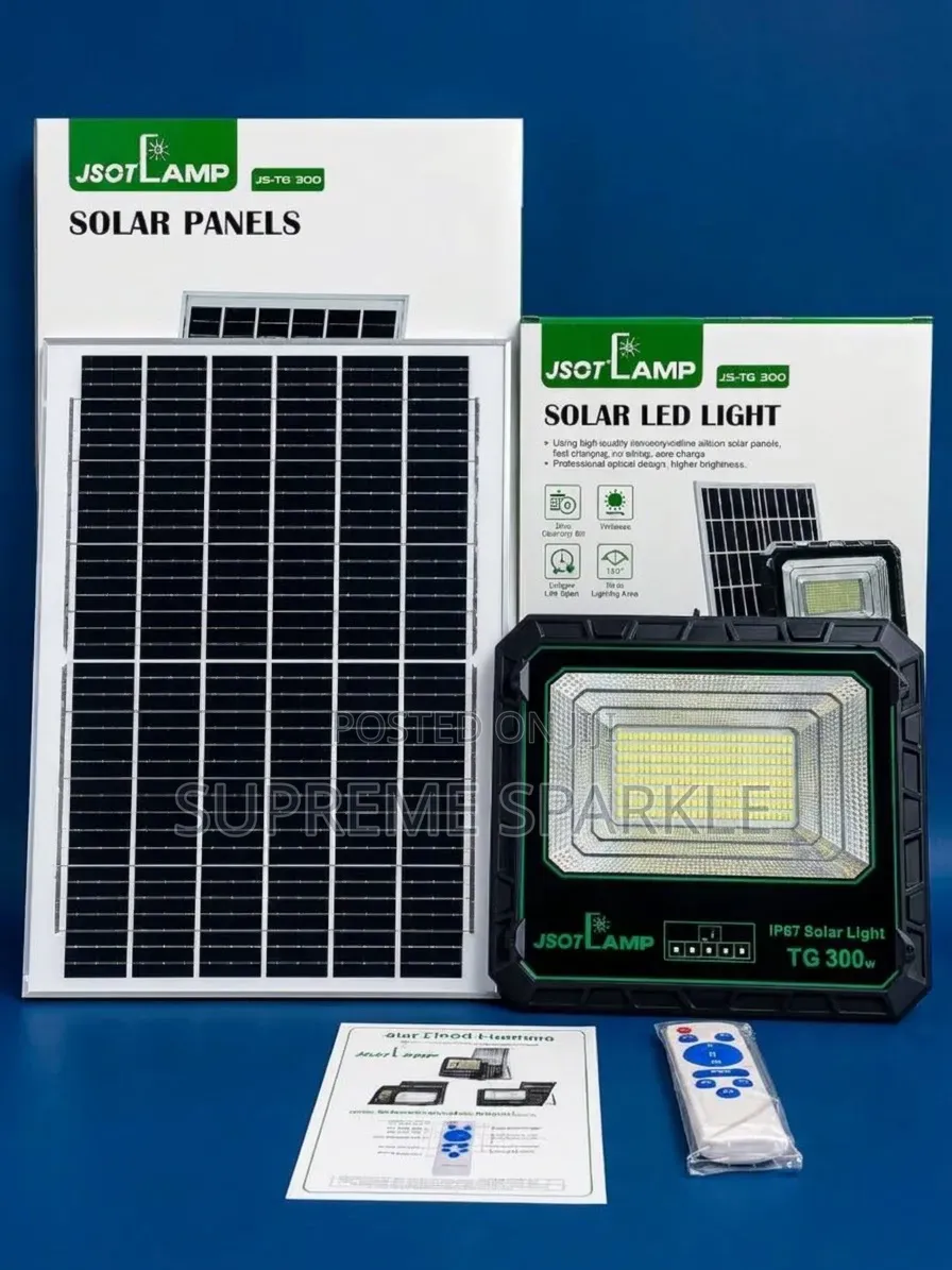 300W IP67 Solar Flood Light With Panel & Remote Control.(Jsot).