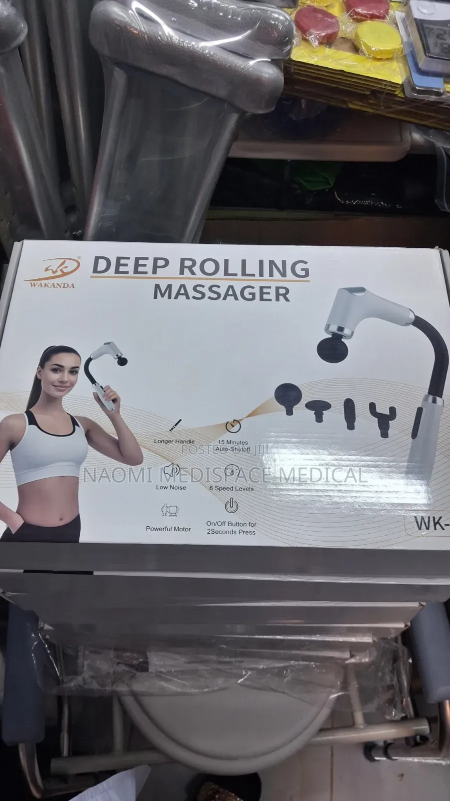 Rechargeable Deep Rolling Massager With Long Handle