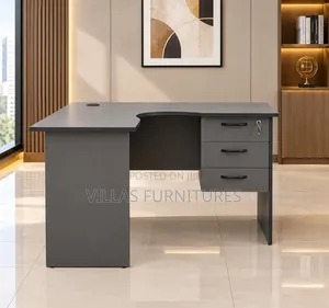 L Shaped Manager Desk Grey