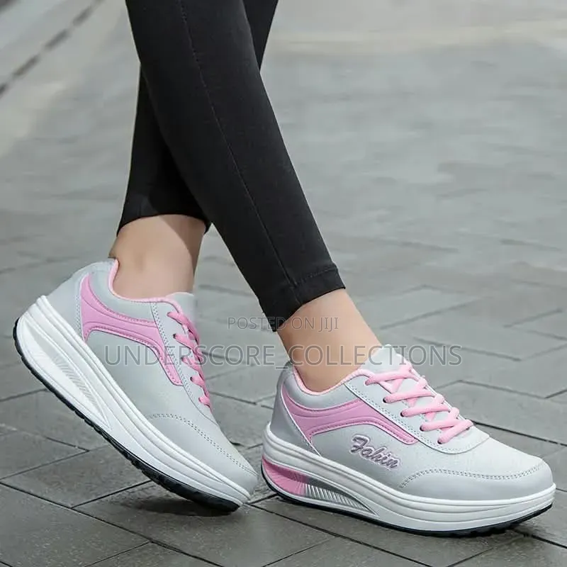 Ladies Wedge Toning Sneakers -