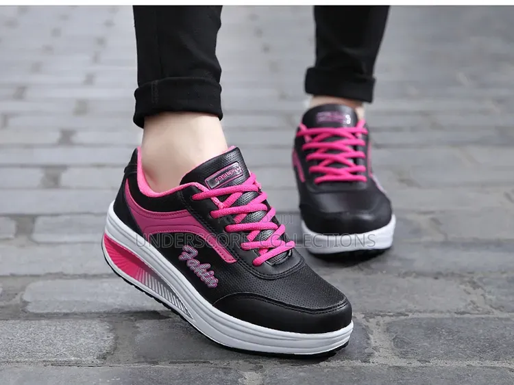 Ladies Wedge Toning Sneakers -