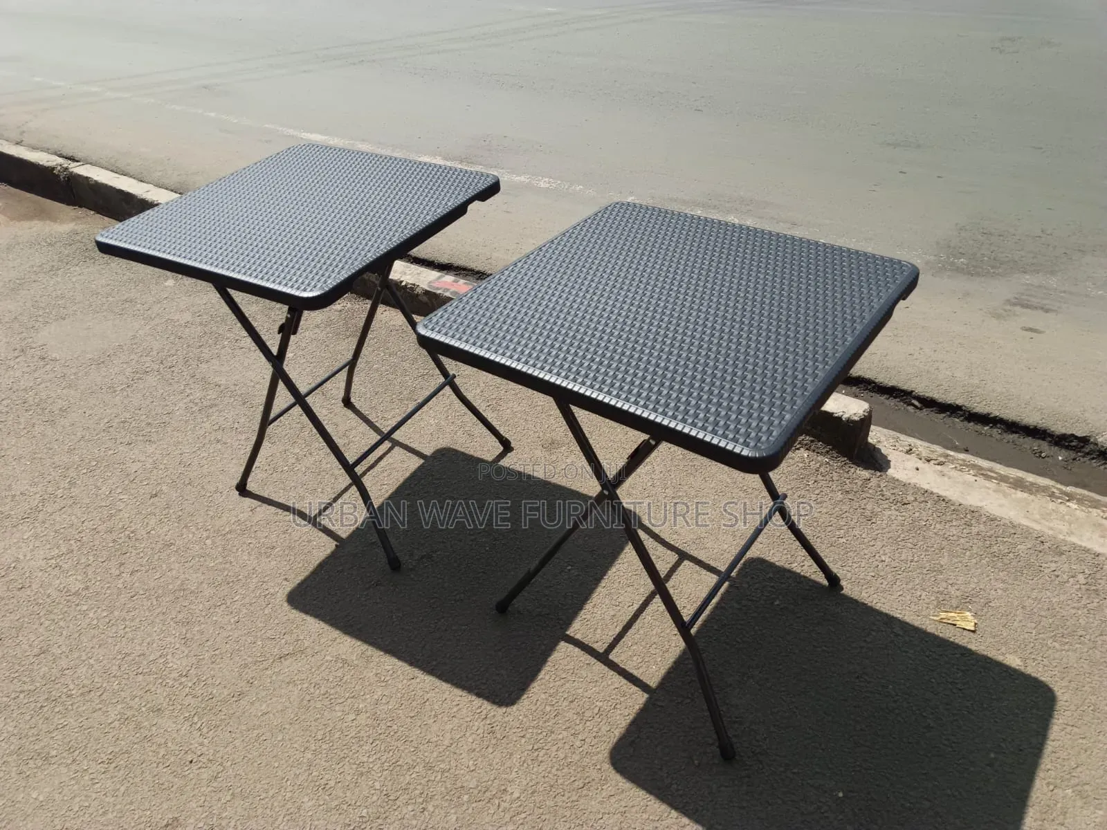 Black Square Foldable Table