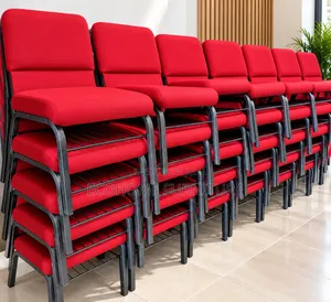 Banquet Chair – Red Padded Seat and Backrest