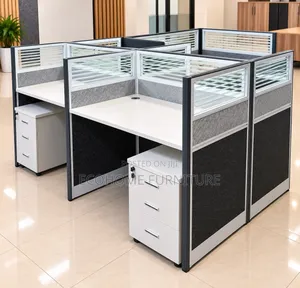 Office Workstation Cubicles With Glass Partitions