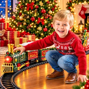 Electric Battery Powered Train Toy Christmas Train Engine Railway