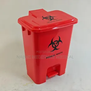 Durable, Biohazard 30L Red Pedal Bin-Non Contact