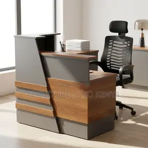 1400MM Front Desk | Modern Lockable Receptionist Table
