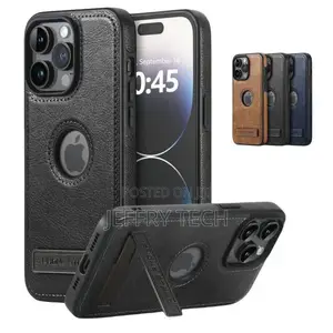Suten Leather Cover With Kickstand Business iPhone Case for iPhone