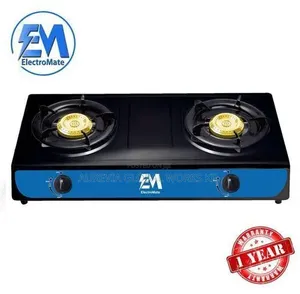 Electromate Stainless Steel Double Burner Gas Cooker