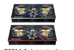 AILYONS 3 Burner Glass Top Gas Cooker Burner