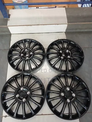 Universal Black Wheel Caps 4PCS – Multi Spoke Sports Wheel Covers