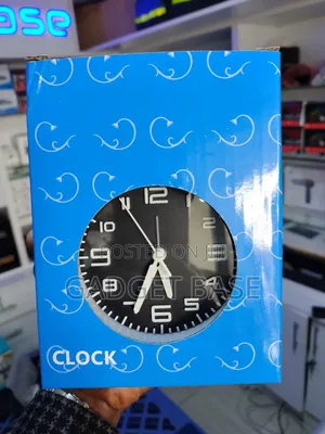 Digital-Style Analog Alarm Clock With Built-in HD Camera – Black