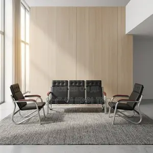 5-Seater Leather Waiting Visitor's Sofa Set