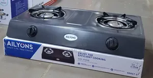 Black 2-Burner Stainless Steel Gas Cooker –PT