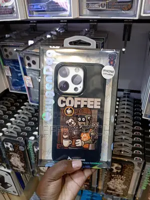 OxygenDog Coffee Robot ShockproofCase for the iPhone 15 Pro Max.