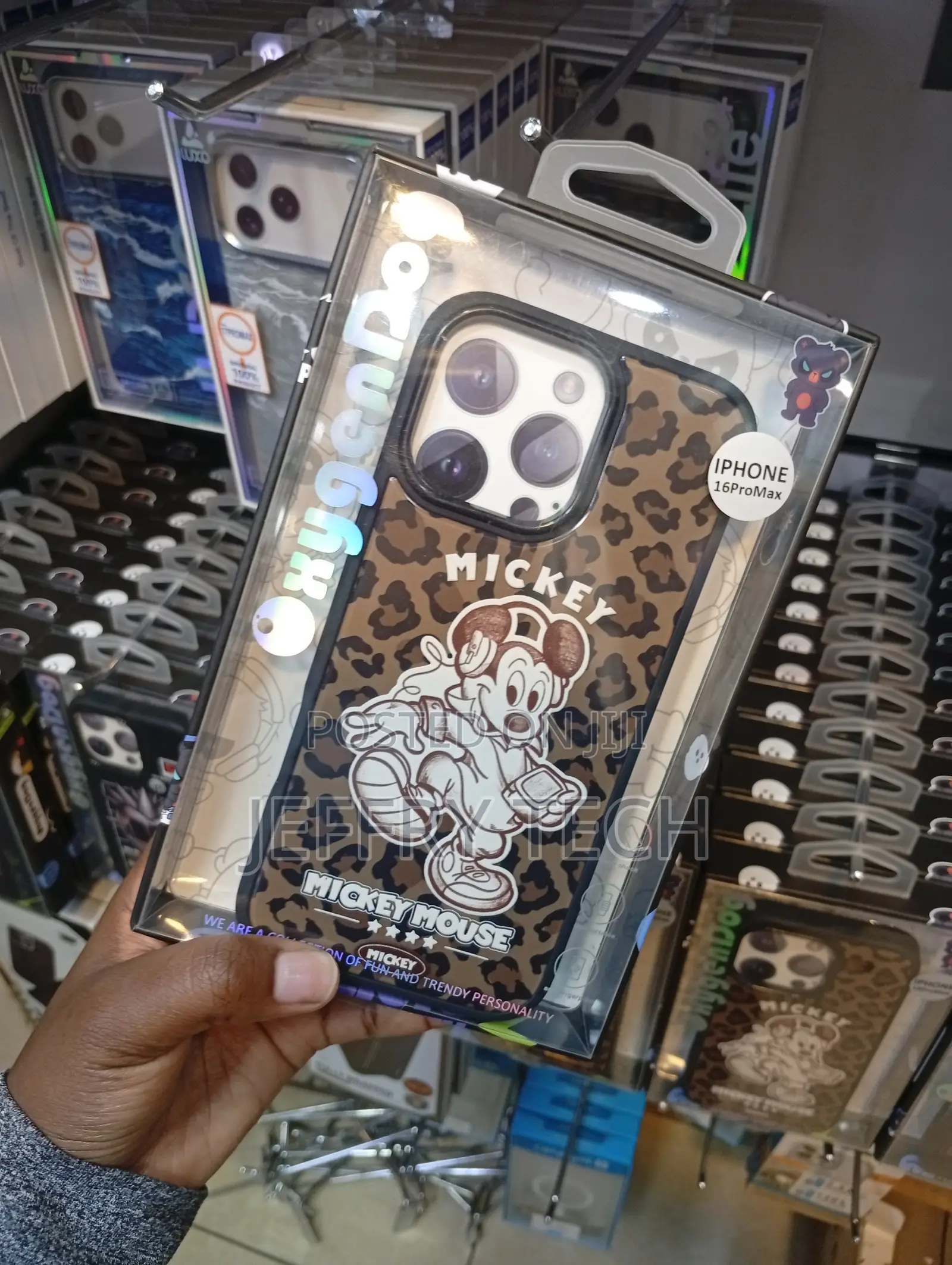 OxygenDog Mickey Mouse Camo Rugged Phone Case for iPhone 16 Pro Max