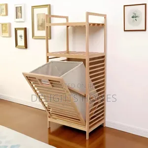 2-in-1 Bamboo Laundry Hamper-Be