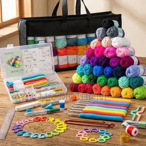 Premium 40-Color Craft Yarn & Ergonomic Hook Bundle