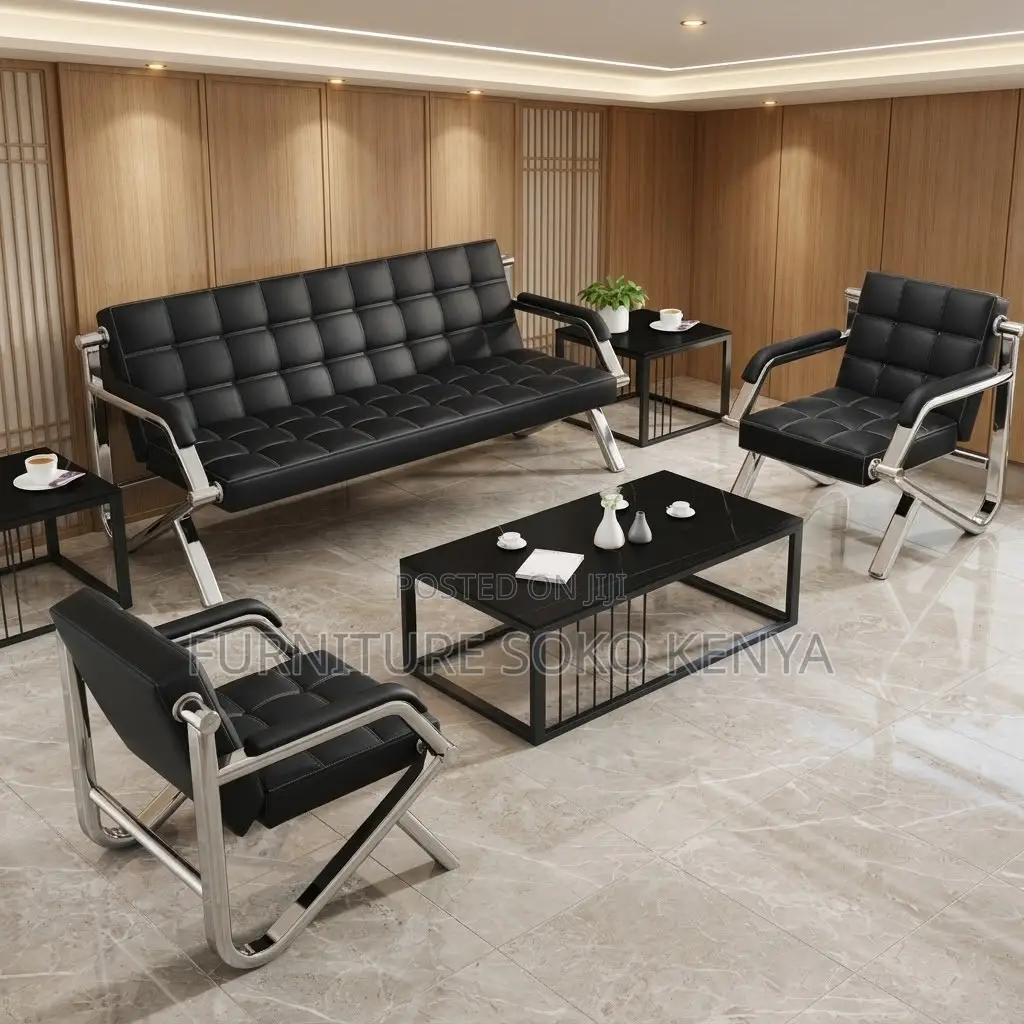 Executive Sofa Set | Modern Reception Five Seater Sofa Set