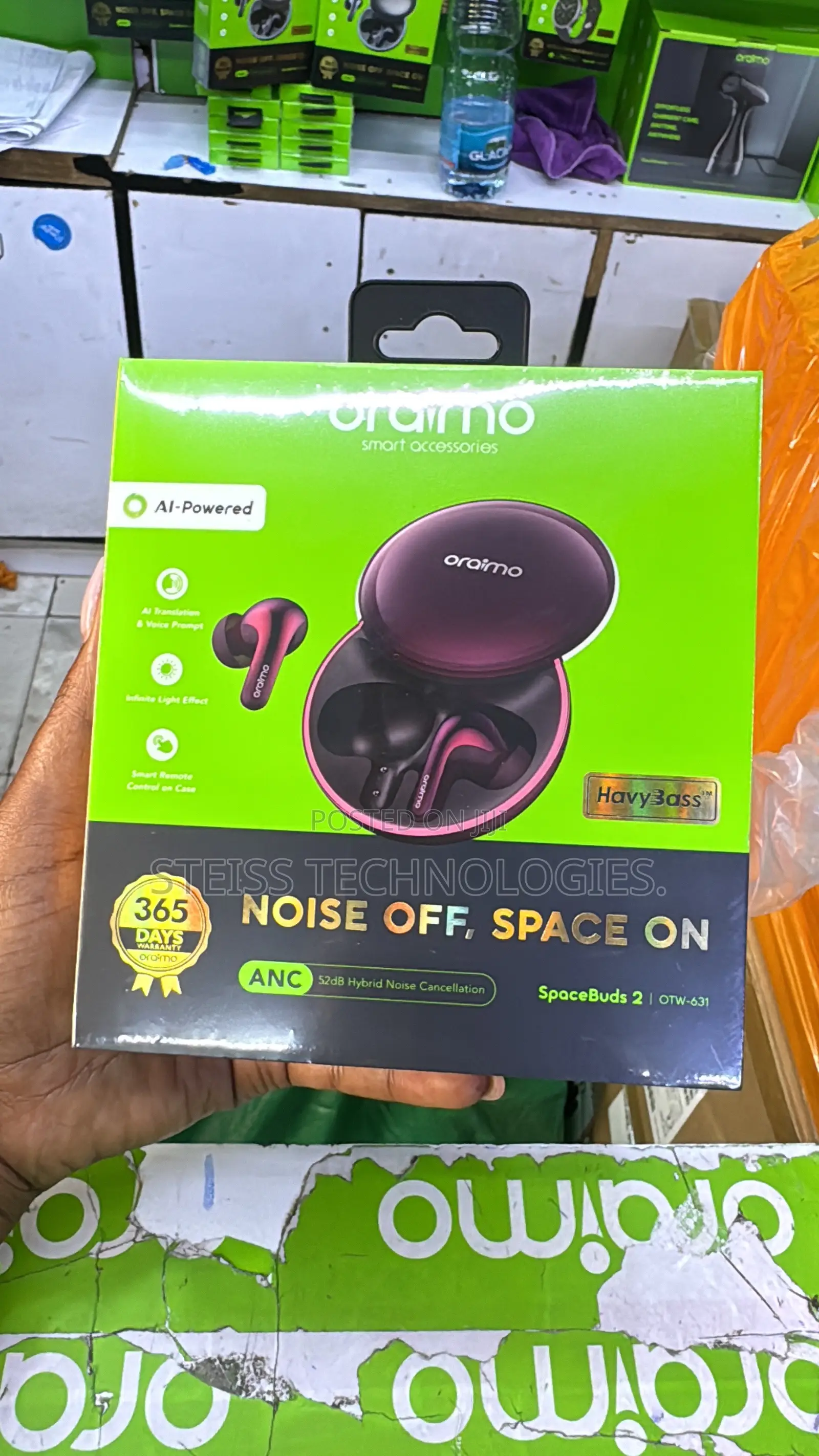 Burgundy Oraimo Wireless Spacebuds 2