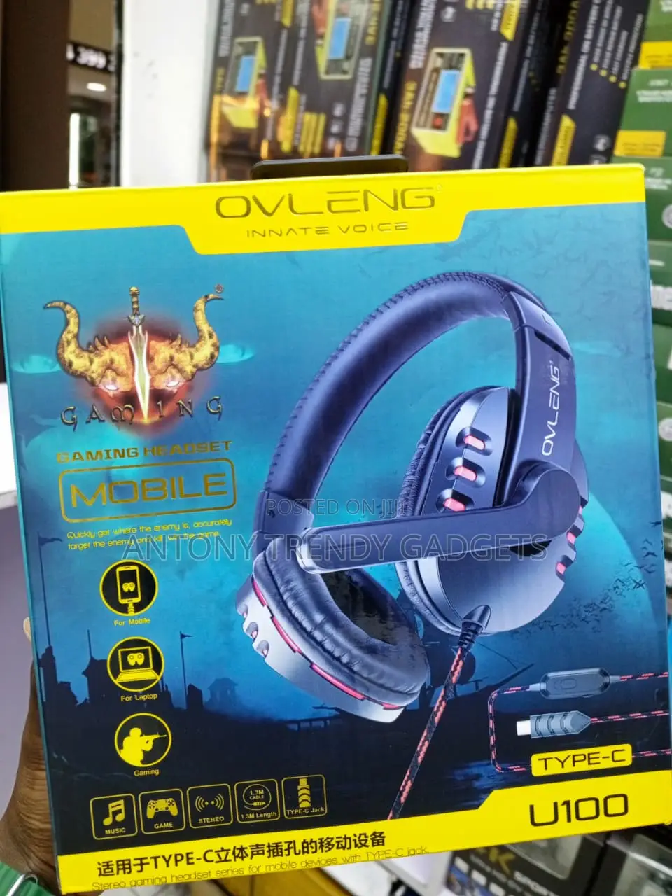 Type-C Gaming Headset for PUBG, Free Fire and COD Mobile