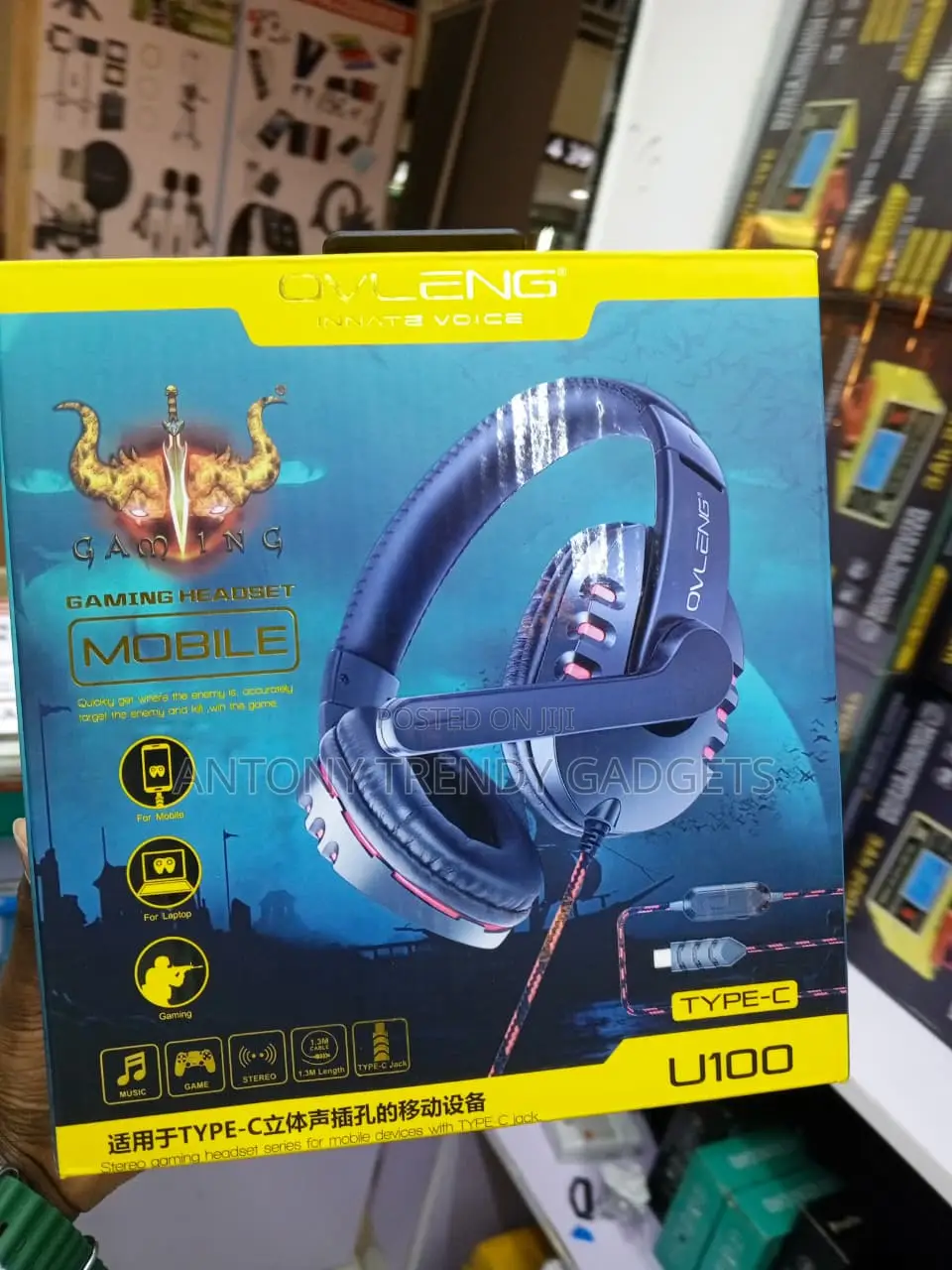 USB Type-C Wired Gaming Headphones With Built-in Mic