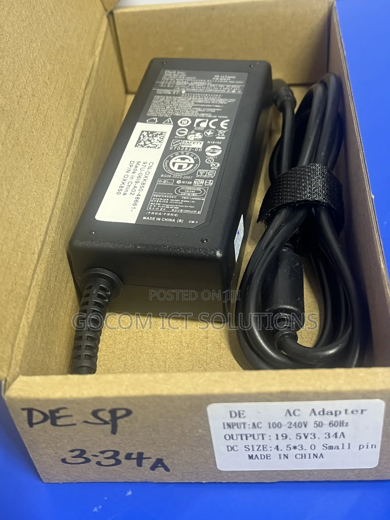 Dell 19.5V 3.34A Small Pin
