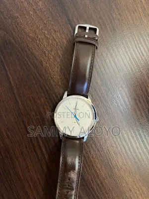 Original Fossil Minimalist Watch, Silver Case, Brown Leather