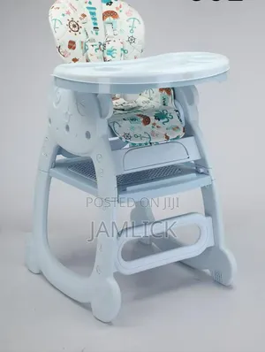 Blue Cartoon 3-in-1 Baby Feeding Chair High Chair – Sm