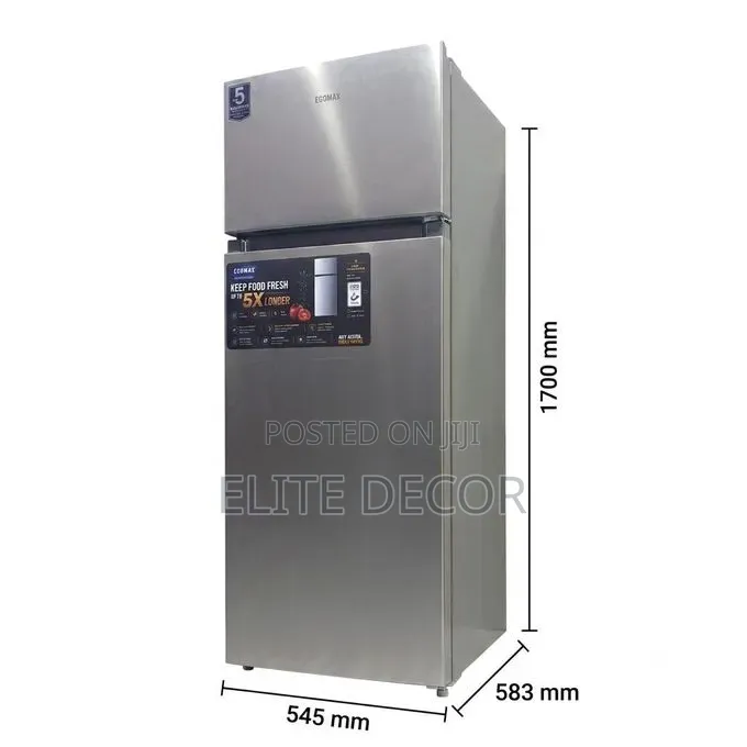 Ecomax 230 Litres Dark Silver Double Door Refrigerator