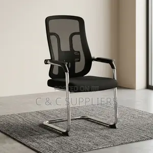 Executive Mesh Visitors Chair With Padded Armrest