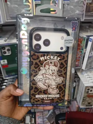 Mickey Mouse Leopard-Print Rugged Phone iPhone 16 Pro Max 17 Pro Max
