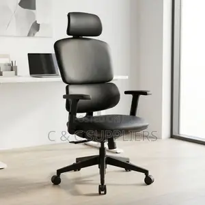 Orthopedic Leather High Back Chair.