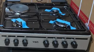 VON 60×60 Freestanding Cooker – 3 Gas Burners & 1 Electric Hotplate