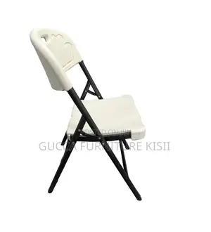 White Ergonomic Foldable Dining Chair