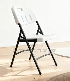 White Ergonomic Foldable Dining Chair