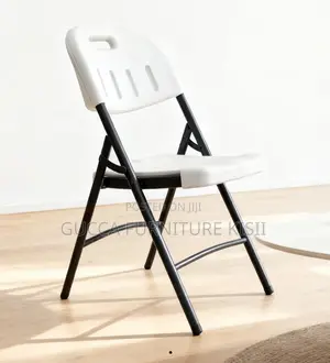 White Ergonomic Foldable Dining Chair
