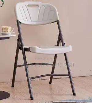 White Ergonomic Foldable Dining Chair