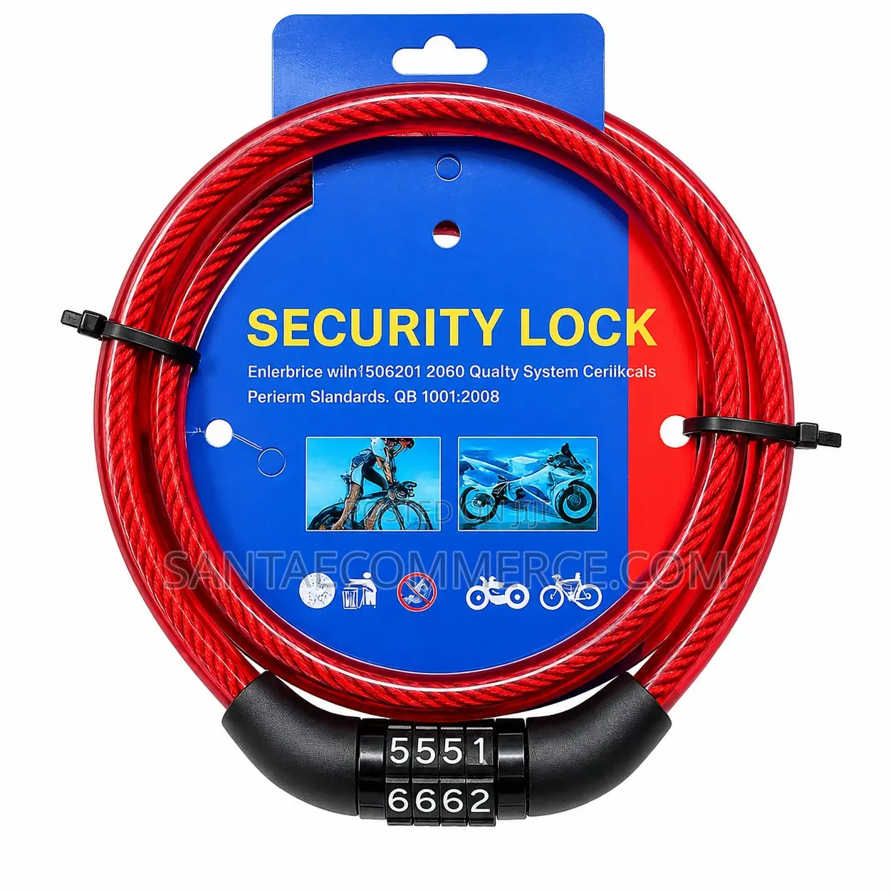4-Digit Combination Security Cable Lock
