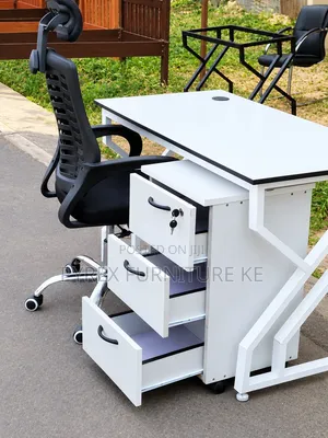 Office Set Up With Movable Pedestal