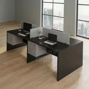 Custom 4-Way Office Workstation – Modern Staff Desk for Teams