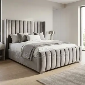 Bed; Modern Soft Padded Bed Frame for Stylish Home Interiors